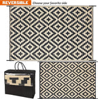 SAND MINE Reversible Mats, Plastic Straw Rug, Modern Area Rug, Large Floor Mat - Image 4