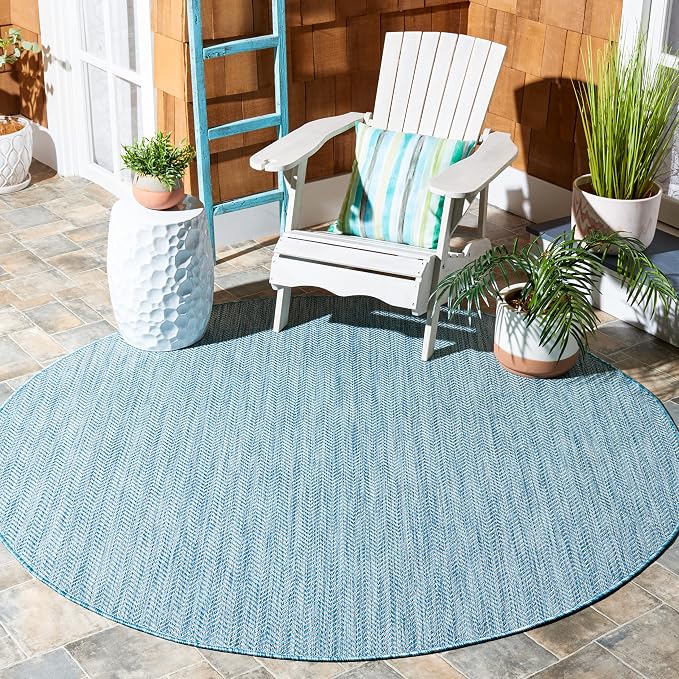 SAFAVIEH Outdoor Round Rug 4' by Unknown
