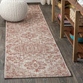 JONATHAN Y Boho Medallion Indoor Outdoor Runner Rug 2X8 Red/Taupe, Estrella by JONATHANY