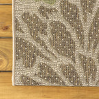 JONATHAN Y Floral Textured Weave Indoor Outdoor Square Area Rug 9X9 Sage/Brown - Image 6
