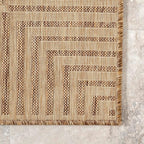 Nuloom Asha Light Brown/Ivory, Striped Border, Soft and Cozy, High Traffic - Image 4