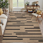 Tangsoo Washable Stripe Easy Jute Rug 4x6 by Tangsoo