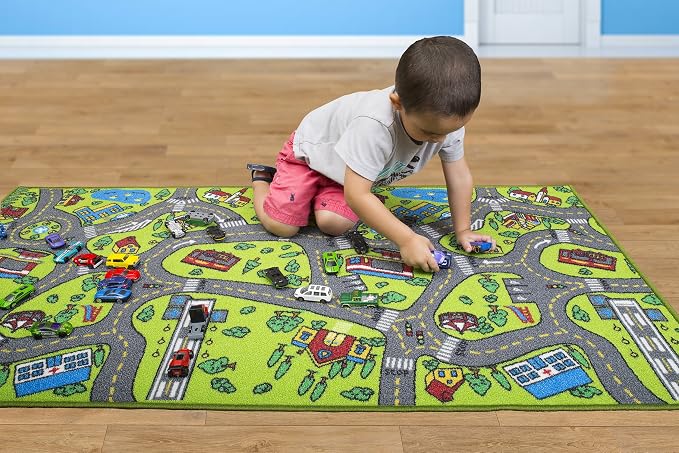 Kids Carpet Playmat Rug City Life Great - Image 2