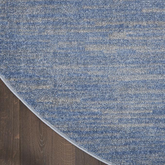 Nourison Home Nourison Essentials Blue Grey 8' x Round Area Rug - Image 7