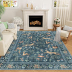 DUKINO 5x7 Rug, Washable Animal Living Room Rug by DUKINO
