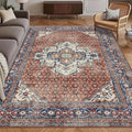 Washable Area Rug 3' x 5 ' Vintage Traditional Persian Mat by Unknown