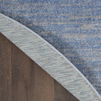 Nourison Home Nourison Essentials Blue Grey 4' x Round Area Rug - Image 6
