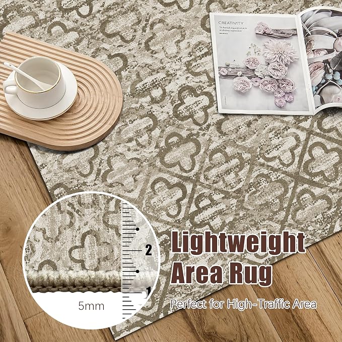 RUGSURE Washable Area Rugs, Pet & Child Friendly, Vibrant Colors Rugs - Image 6