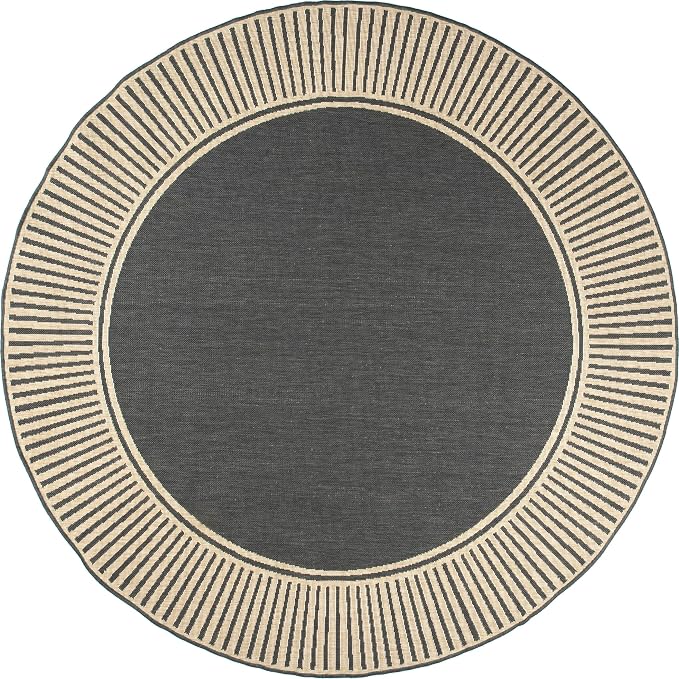 Nuloom Asha Dark Grey/Ivory, Striped Border, Soft and Cozy, High Traffic - Image 2