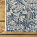 JONATHAN Y Boho Medallion Indoor Outdoor Runner Rug 2X10 Navy/Gray, Estrella - Image 7