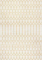 JONATHAN Y Moroccan Geometric Indoor Outdoor Area Rug 3X5 Cream/Yellow - Image 9