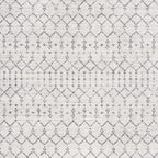 JONATHAN Y Boho Vintage Diamond Cream/Gray Square Area Rug 8X8 ft, Moroccan Hype - Image 2