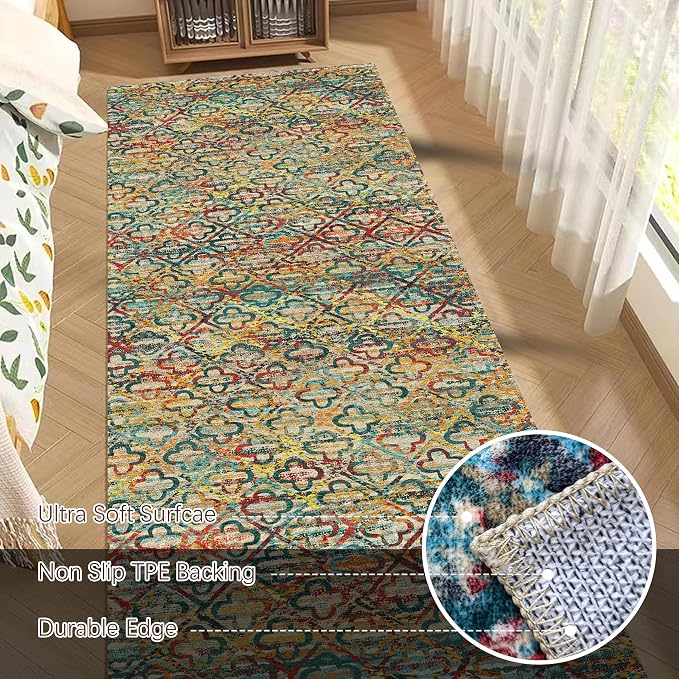 RUGSURE Washable Area Rugs, Pet & Child Friendly, Vibrant Colors Rugs - Image 5