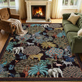 GarveeHome Jungle Animal Print Rug 5x7 Washable Area Rugs by GarveeHome