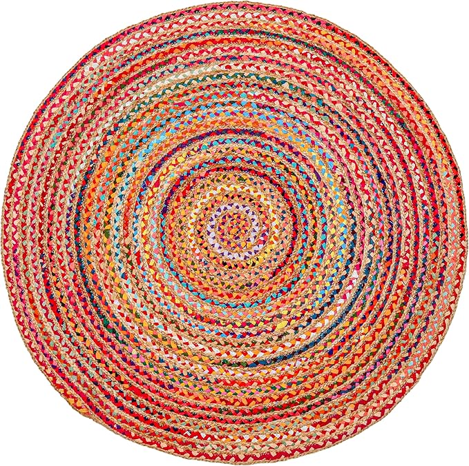 Hausattire Bohemian Braided Rug 5' Round - Image 8
