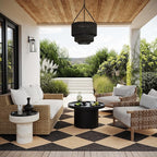 Nuloom Outdoor Performance Collection Sabina Dark Grey/Ivory, High Traffic by nuLOOM