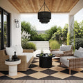 Nuloom Outdoor Performance Collection Sabina Dark Grey/Ivory, High Traffic by nuLOOM