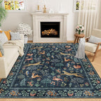 DUKINO 9x12 Rug, Washable Animal Living Room Rug by DUKINO
