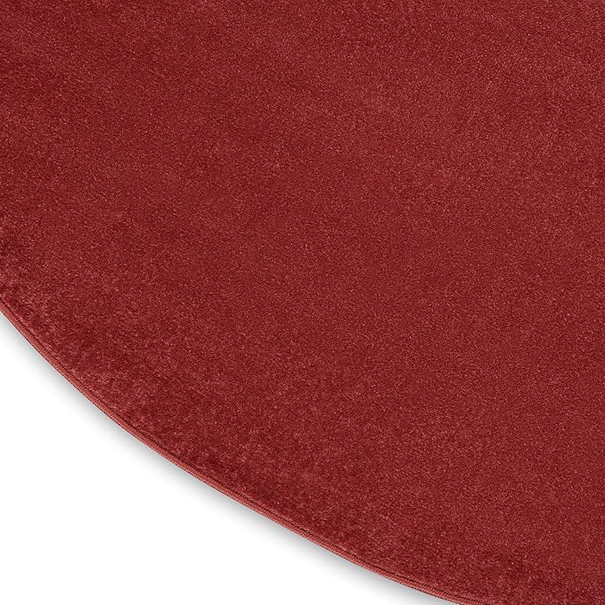 Nourison Home Nourison Essentials Brick Red 6' x Round Area Rug - Image 7