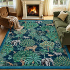 GarveeHome Jungle Animal Print Rug 5x7 Washable Area Rugs by GarveeHome