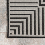 Nuloom Asha Black/Ivory, Striped Border, Soft and Cozy, High Traffic, Stain - Image 4