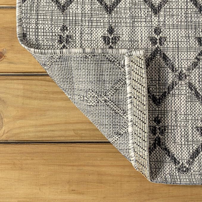 JONATHAN Y Moroccan Geometric Indoor Outdoor Square Area Rug 5X5 Light - Image 6