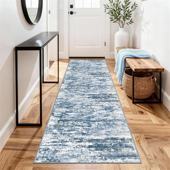 Washable Carpet Runners for Hallway 8ft-Non Slip Floor Runners for Dogs by TTelephant