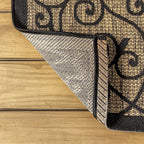 JONATHAN Y Vintage Filigree Indoor Outdoor Runner Rug 2X20 Black/Khaki - Image 6