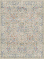 Washable Light Blue Bedroom Rug, 9x12 Area Rug - Image 3
