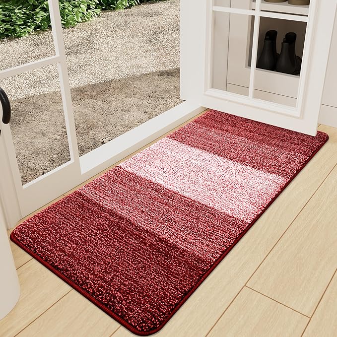 Kitinjoy Indoor Outdoor Door Mat, 47x24 Non-Slip Absorbent Dirt Trapper by Kitinjoy