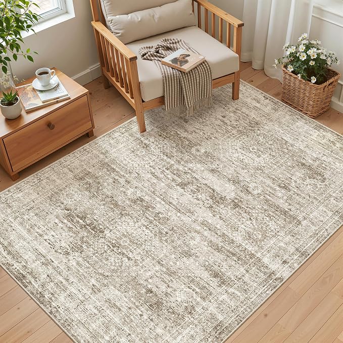 Soalmost 3x5 Rug, Small Area for Kitchen, Machine Washable Non-Slip Throw Rug - Image 3