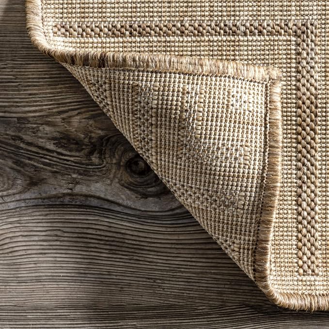 Nuloom Asha Light Brown/Ivory, Striped Border, Soft and Cozy, High Traffic - Image 7