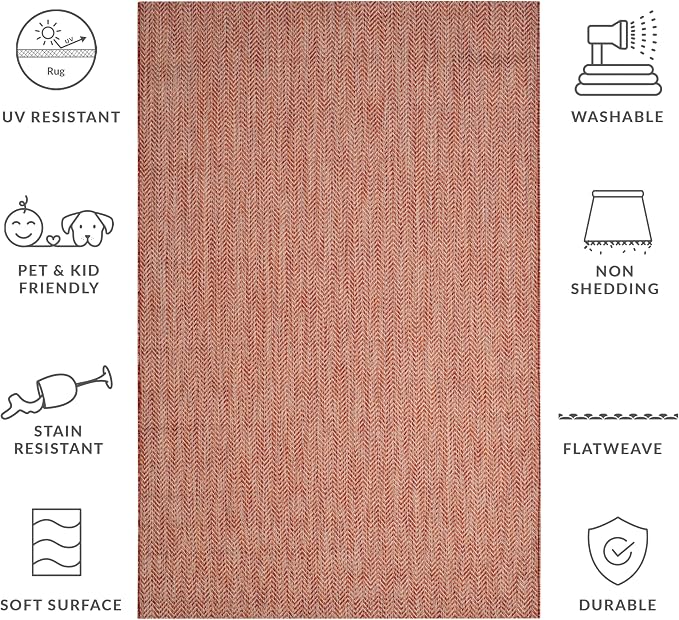 SAFAVIEH Outdoor Area Rug 6'7"x9'6" - Image 9