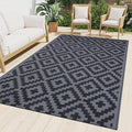 Smiry Waterproof Outdoor Rug 10X14 ft, Reversible Plastic Straw Patio Camping by Smiry