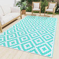 Smiry Waterproof Outdoor Rug 4x6 ft, Reversible Plastic Straw Patio Camping Rugs by Smiry