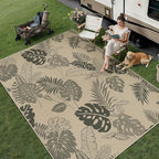 Easy Jute Rug Outdoor Indoor 8x10 Patio Mat Porch Light Brown Natural Non Slip - Image 4