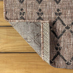JONATHAN Y Moroccan Geometric Indoor Outdoor Runner Rug 2X20 Natural/Black - Image 6