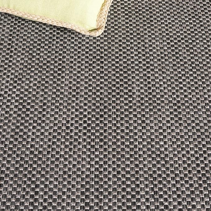 SAFAVIEH Courtyard Collection 5'3" x 7'7" Black/Beige CY8521 Indoor/ Outside - Image 6