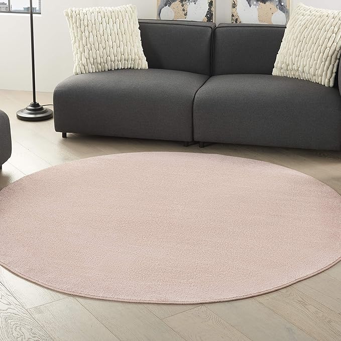 Nourison Home Nourison Essentials Pink 6' x Round Area Rug by NourisonHome