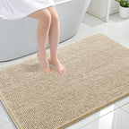 OLANLY Large Bathroom Rugs 47x32, Extra Soft Absorbent Chenille Bath Rugs by OLANLY