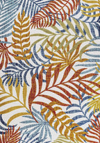 JONATHAN Y Tropics Palm Leaves Indoor Outdoor Area Rug 3X5 Cream/Orange - Image 11