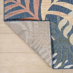 JONATHAN Y Tropics Palm Leaves Indoor Outdoor Area Rug 5x8 Dark Blue/Multi - Image 5