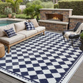 HUGEAR Outdoor Waterproof Rug 6'x9' Plastic Straw Rugs Washable Reversible by HUGEAR