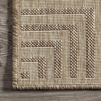 Nuloom Asha Light Brown/Ivory, Striped Border, Soft and Cozy, High Traffic - Image 6