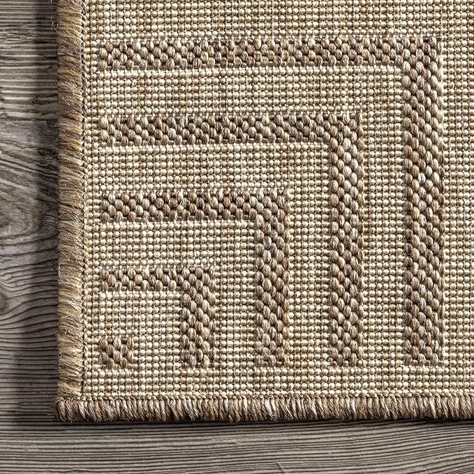 Nuloom Asha Light Brown/Ivory, Striped Border, Soft and Cozy, High Traffic - Image 6