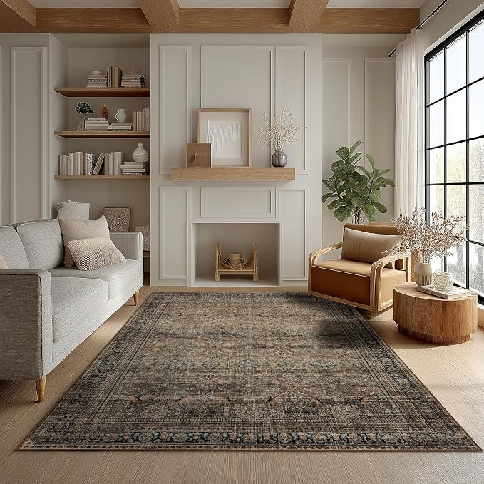 Ruaruarug Washable Area Rug 4x6 by Ruaruarug
