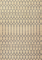 JONATHAN Y Moroccan Geometric Indoor Outdoor Area Rug 8X10 Beige/Navy, Ourika - Image 9