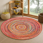 Hausattire Bohemian Braided Rug 5' Round - Image 6