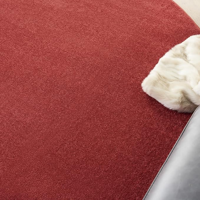 Nourison Home Nourison Essentials Brick Red 6' x Round Area Rug - Image 2