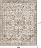 Washable Floral 10x12 Area Rug for Living Room - Image 2